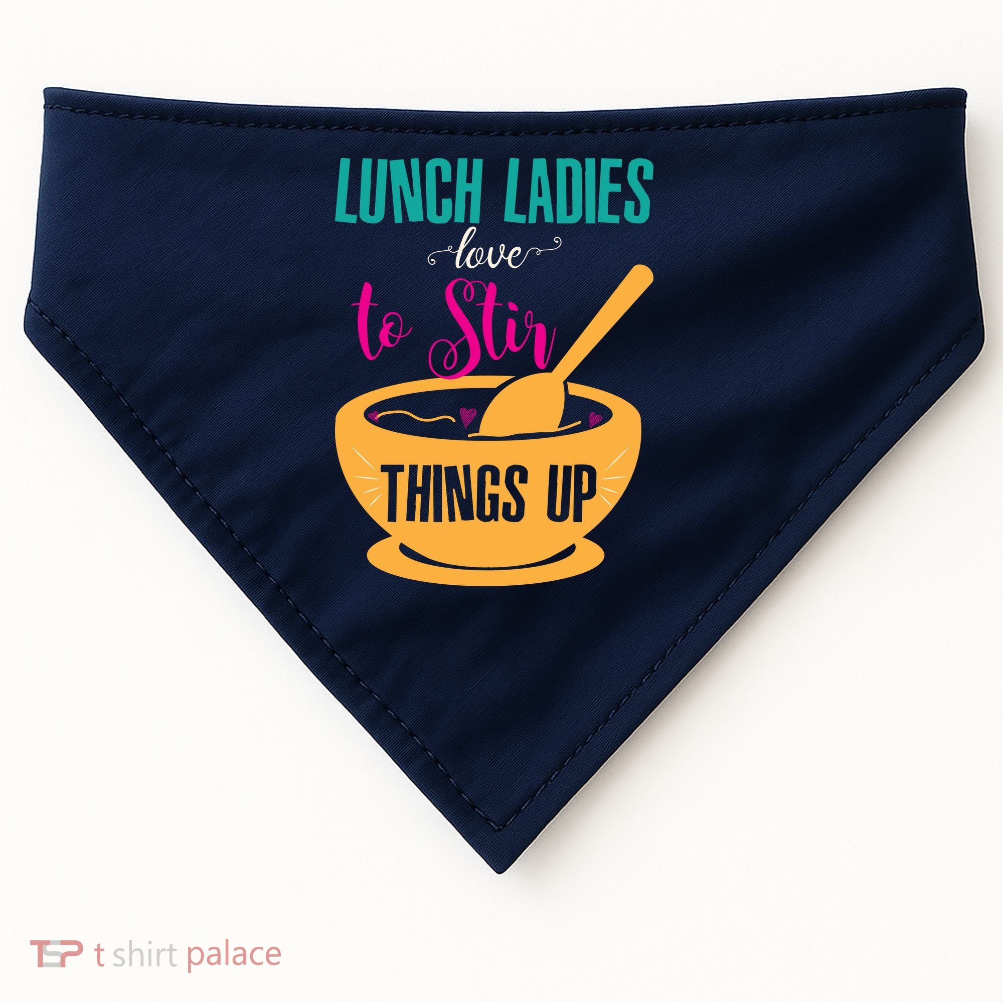 Lunch Ladies Love To Stir Things Up USA-Made Doggie Bandana
