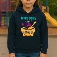 Lunch Ladies Love To Stir Things Up Kids Hoodie thumb 3