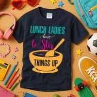 Lunch Ladies Love To Stir Things Up Kids T-Shirt thumb 3
