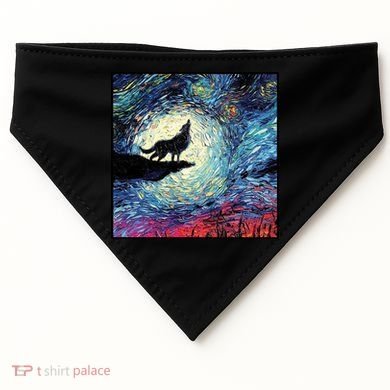 Lupine Night Howl Wolf Moon USA-Made Doggie Bandana