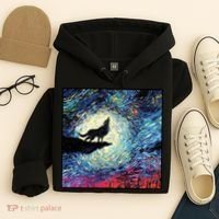Lupine Night Howl Wolf Moon Hoodie thumb 4
