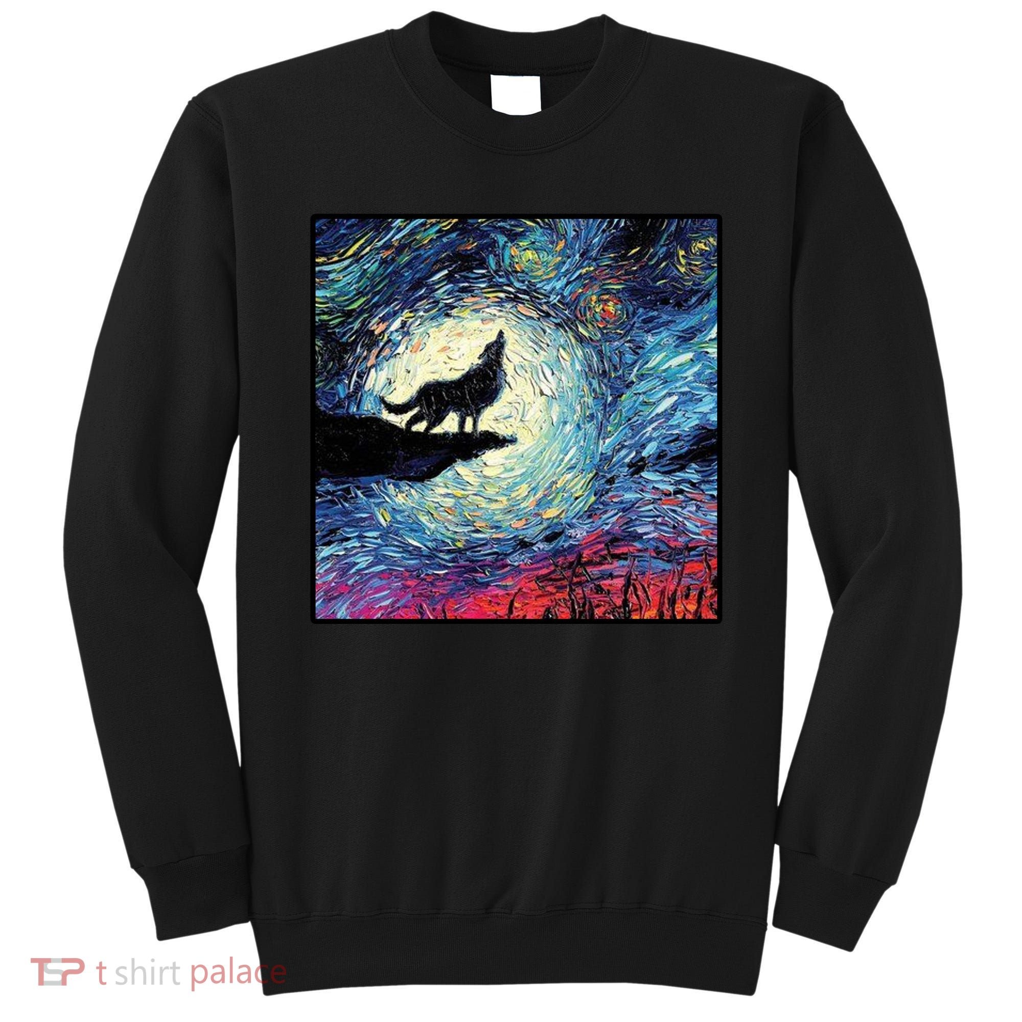 Lupine Night Howl Wolf Moon Sweatshirt