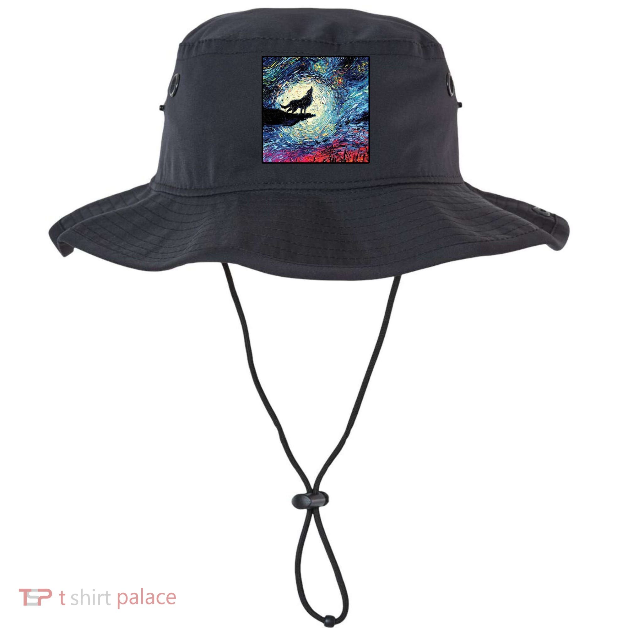 Lupine Night Howl Wolf Moon Bucket Hat
