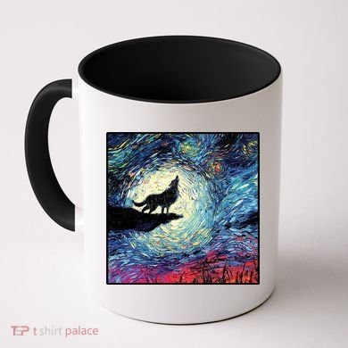 Lupine Night Howl Wolf Moon Coffee Mug