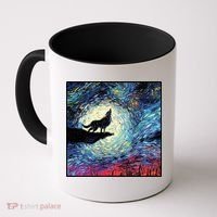 Lupine Night Howl Wolf Moon Coffee Mug thumb 0