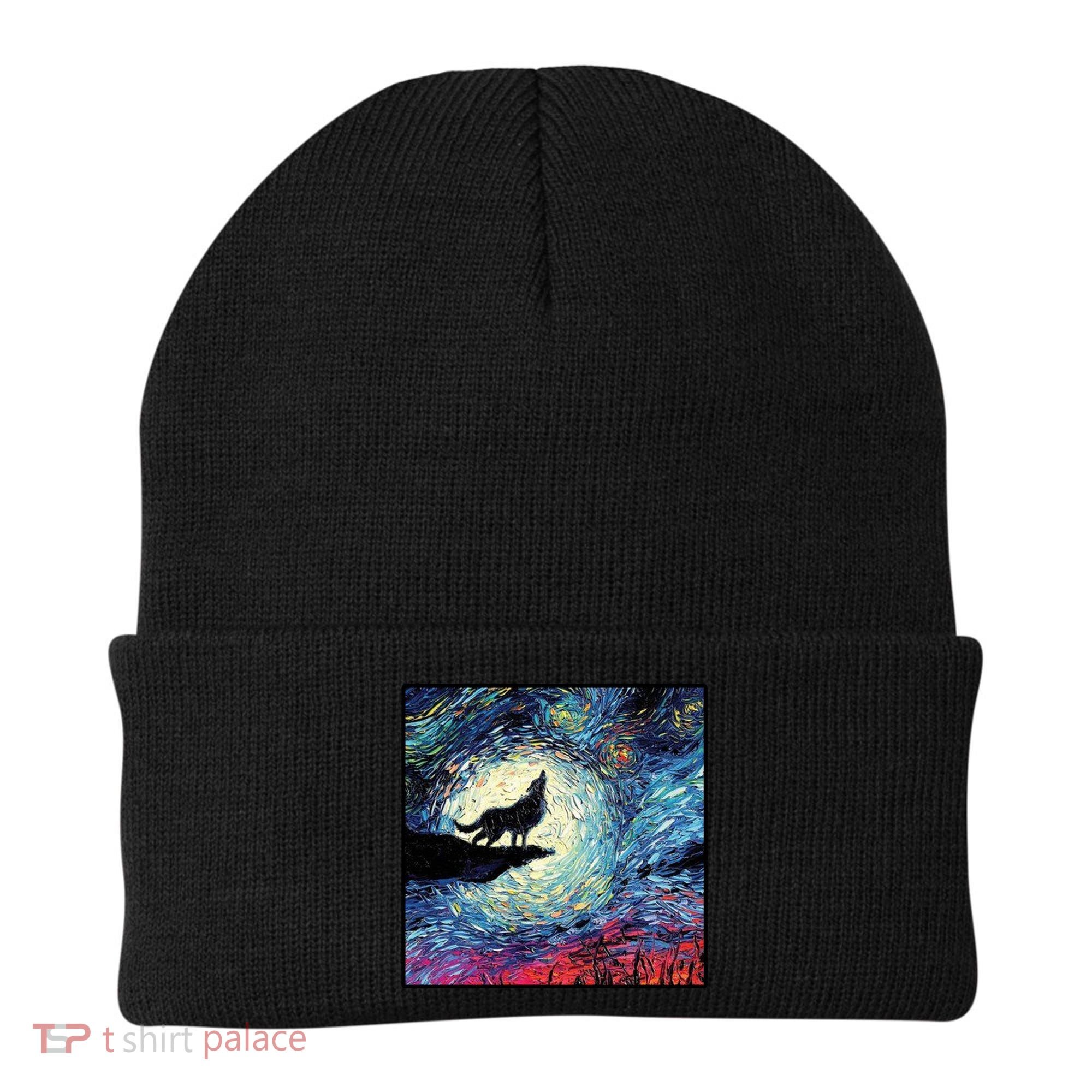 Lupine Night Howl Wolf Moon Beanie