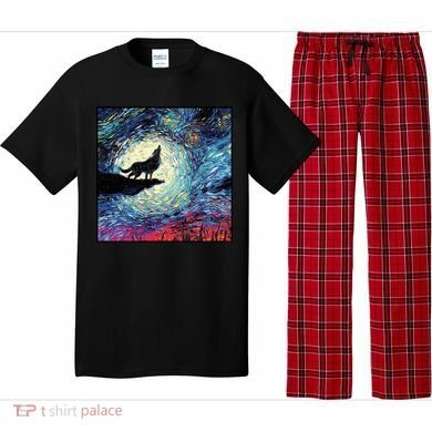 Lupine Night Howl Wolf Moon Pajama Set