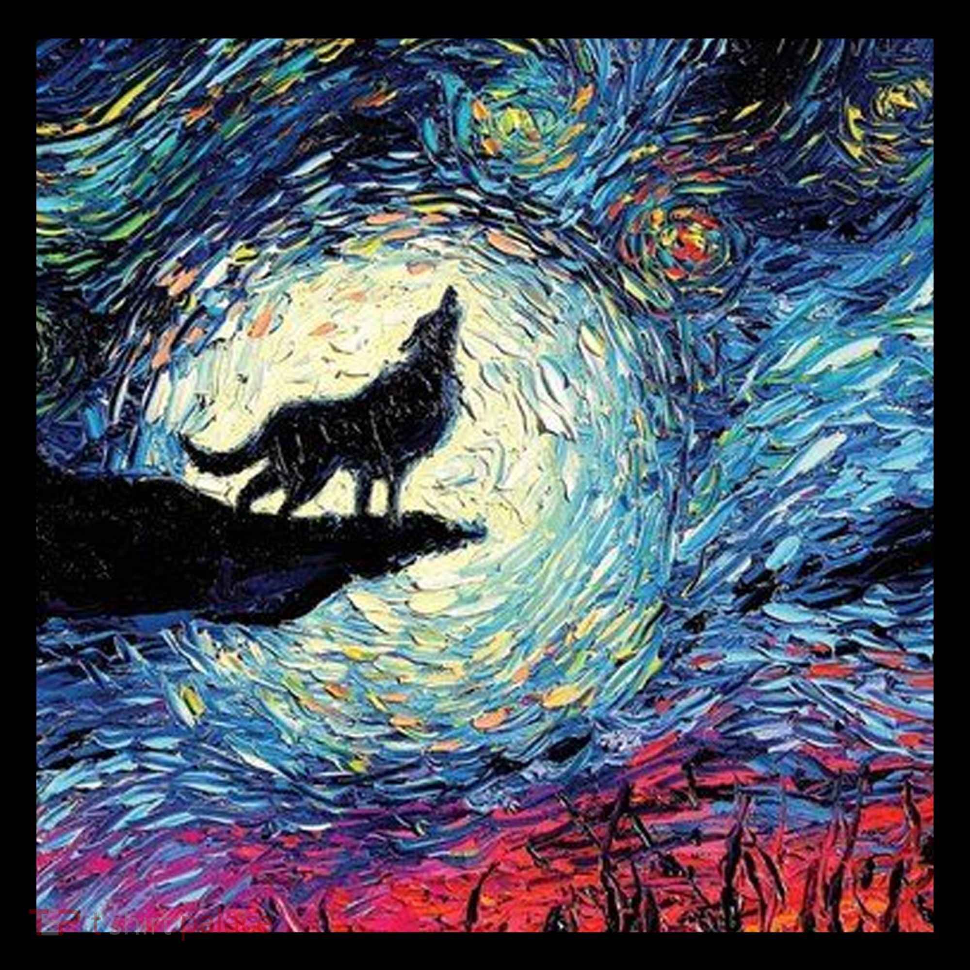 Lupine Night Howl Wolf Moon Women's Hoodie