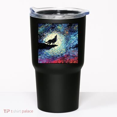 Lupine Night Howl Wolf Moon Tumbler