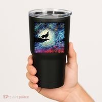 Lupine Night Howl Wolf Moon Tumbler thumb 2