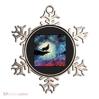 Lupine Night Howl Wolf Moon Ornament