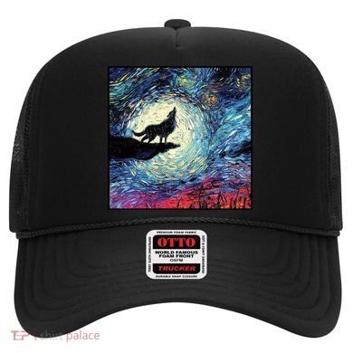 Lupine Night Howl Wolf Moon Hat