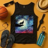 Lupine Night Howl Wolf Moon Tank Top thumb 4