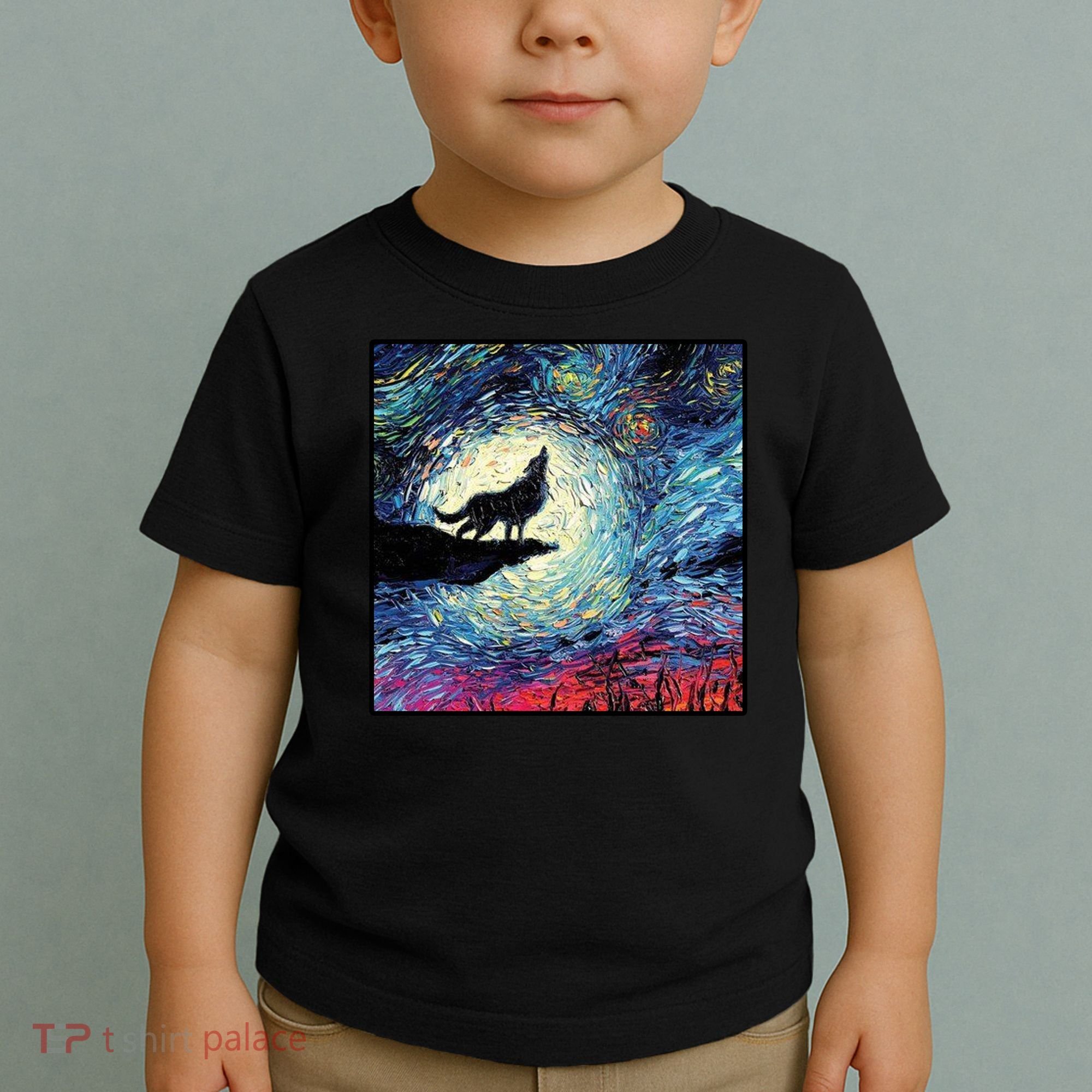 Lupine Night Howl Wolf Moon Toddler T-Shirt