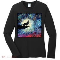 Lupine Night Howl Wolf Moon Women's Long Sleeve Shirt thumb 0