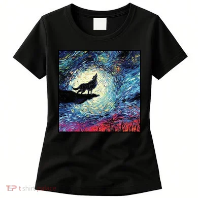 Lupine Night Howl Wolf Moon Women's T-Shirt