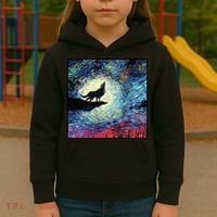 Lupine Night Howl Wolf Moon Kids Hoodie thumb 3