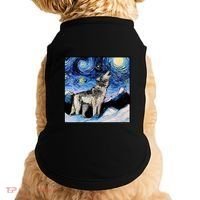 Lupine Night Wolf Painting Doggie Tank thumb 0
