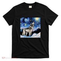 Lupine Night Wolf Painting T-Shirt thumb 0