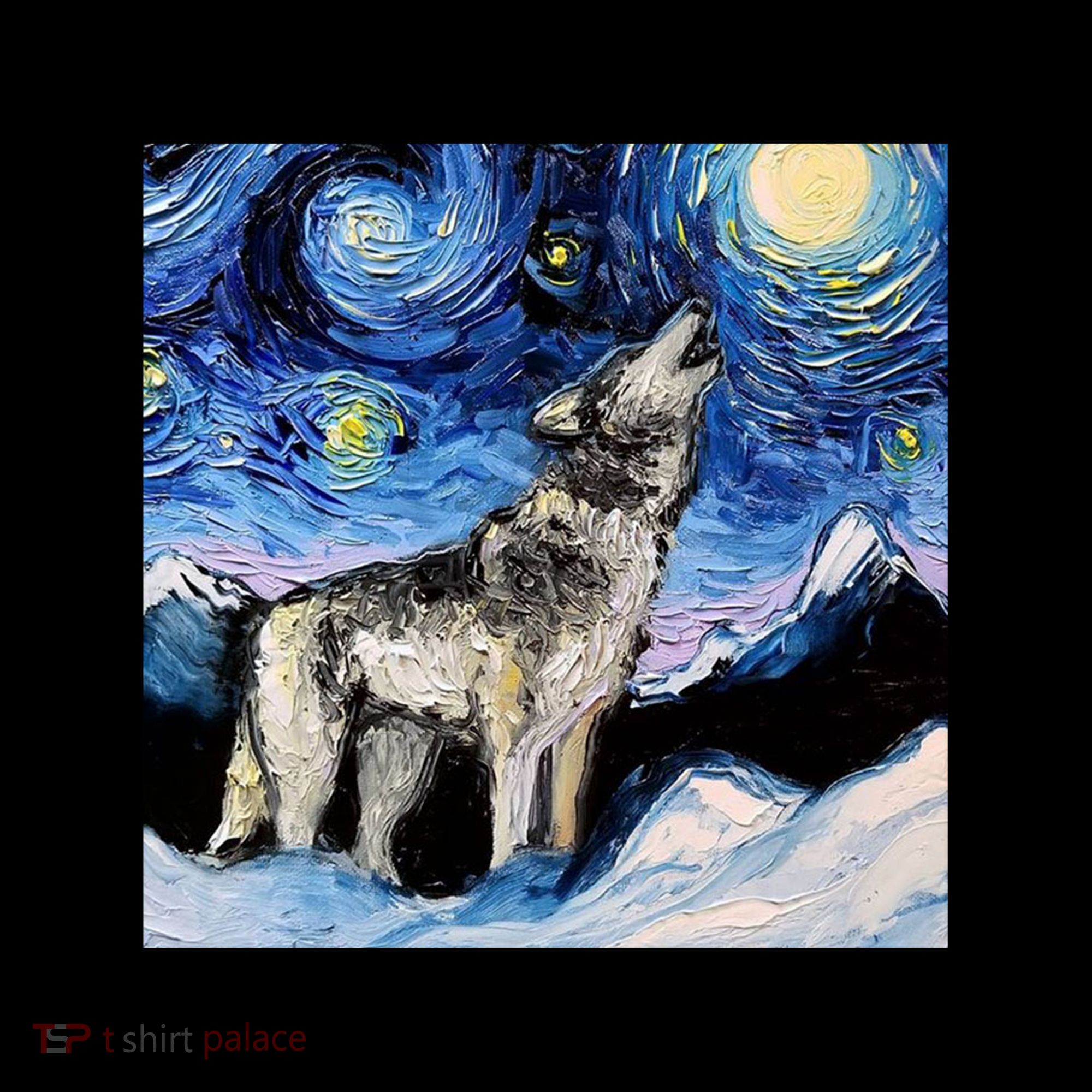 Lupine Night Wolf Painting Women's Hoodie