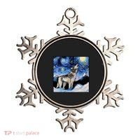 Lupine Night Wolf Painting Ornament thumb 0
