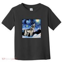 Lupine Night Wolf Painting Toddler T-Shirt thumb 0