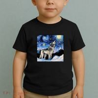 Lupine Night Wolf Painting Toddler T-Shirt thumb 2