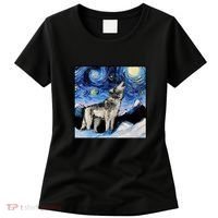 Lupine Night Wolf Painting Women's T-Shirt thumb 0