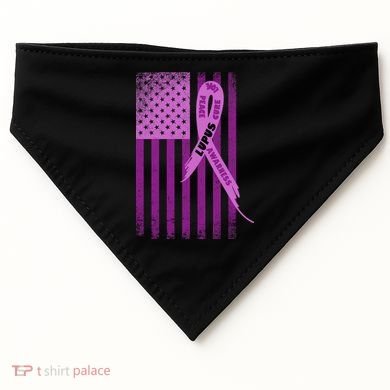 Lupus Awareness Flag USA-Made Doggie Bandana