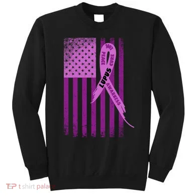 Lupus Awareness Flag Sweatshirt