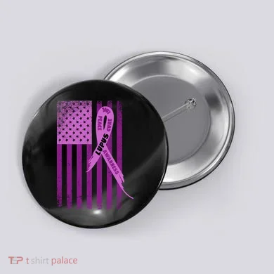 Lupus Awareness Flag Button