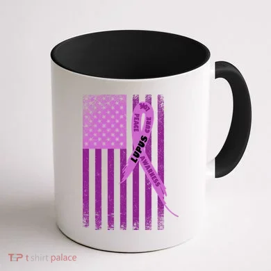 Lupus Awareness Flag Coffee Mug back