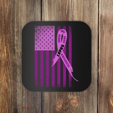 Lupus Awareness Flag Coaster