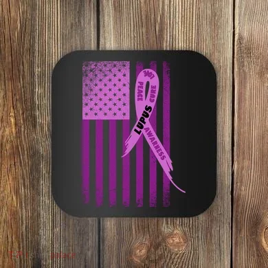 Lupus Awareness Flag Coaster