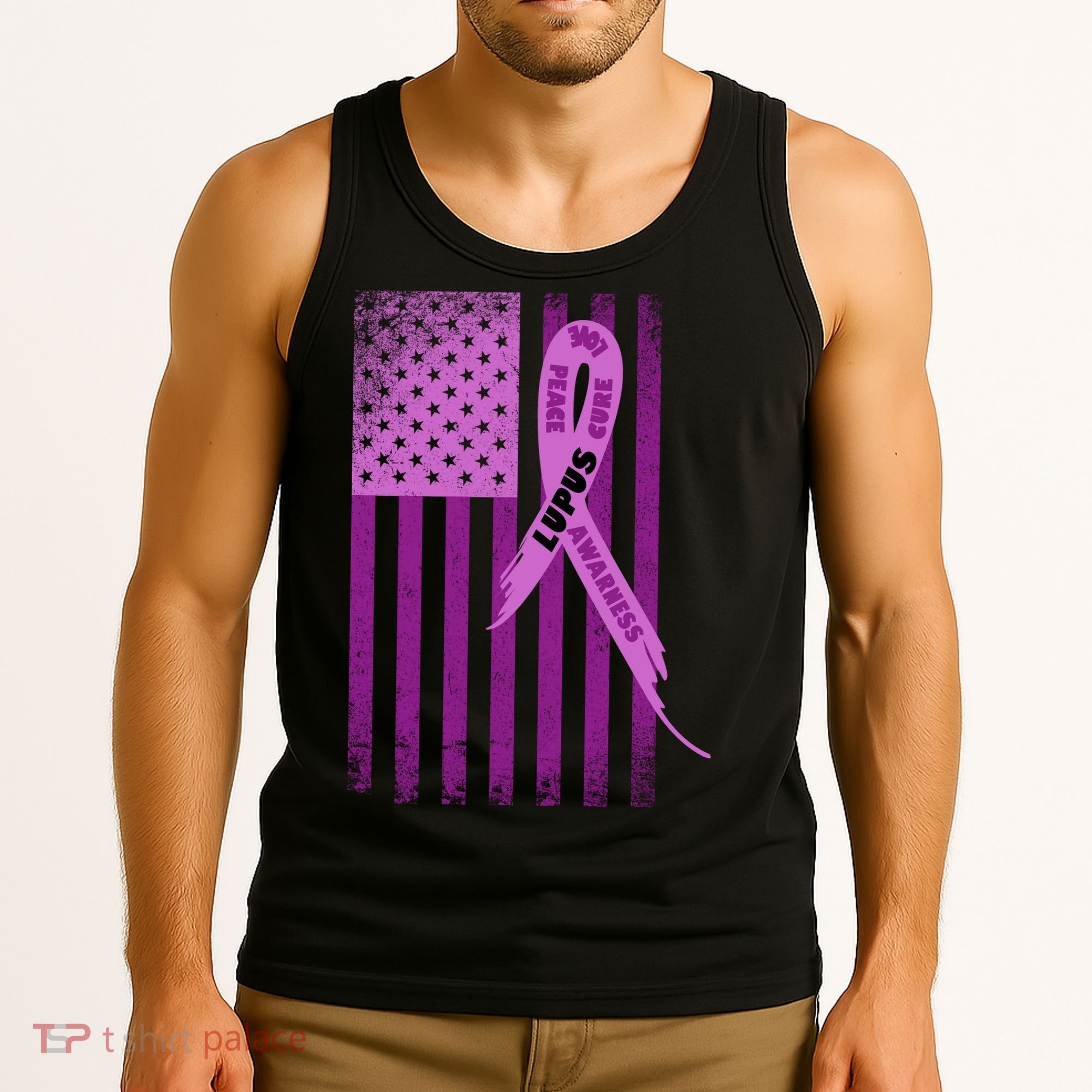 Lupus Awareness Flag Tank Top