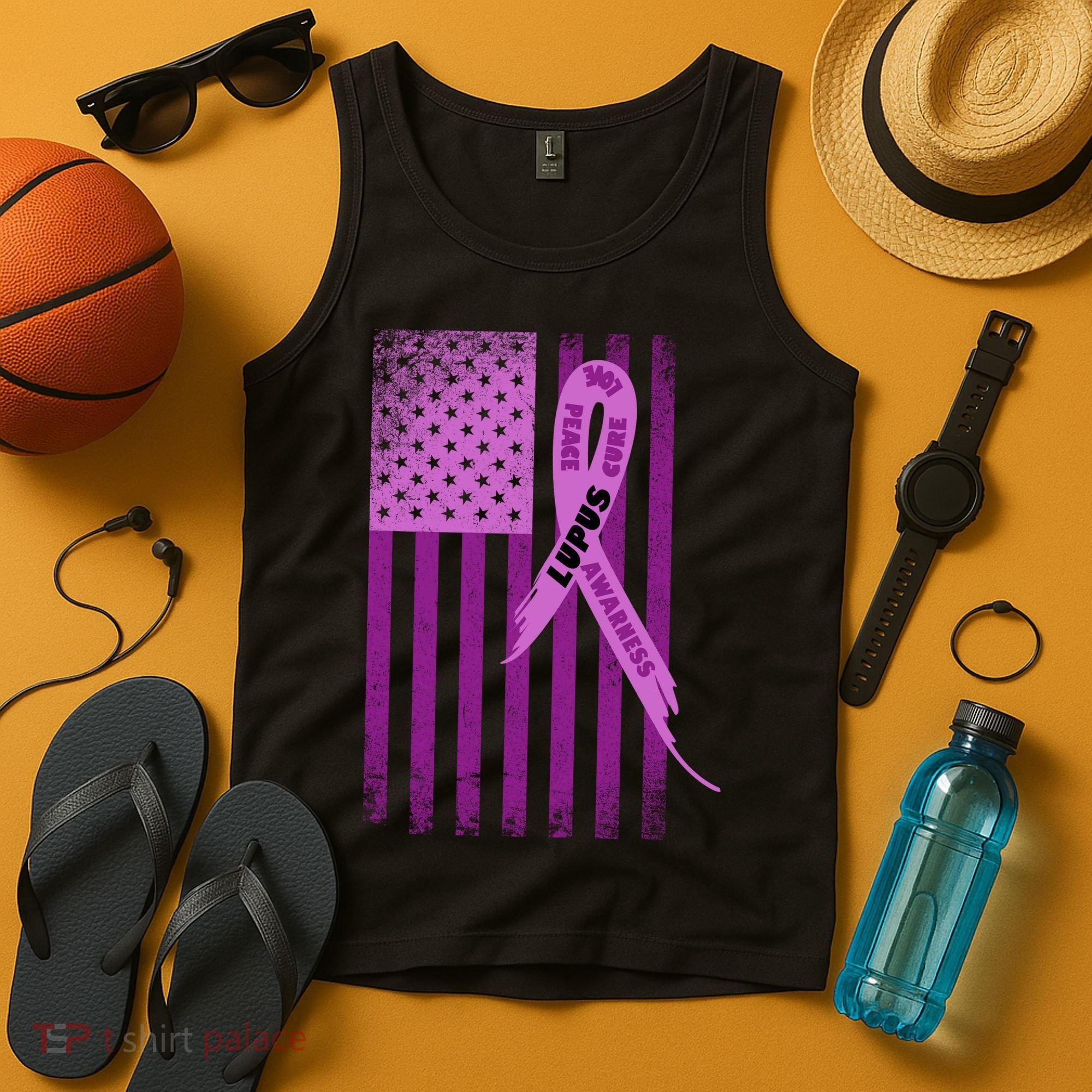 Lupus Awareness Flag Tank Top