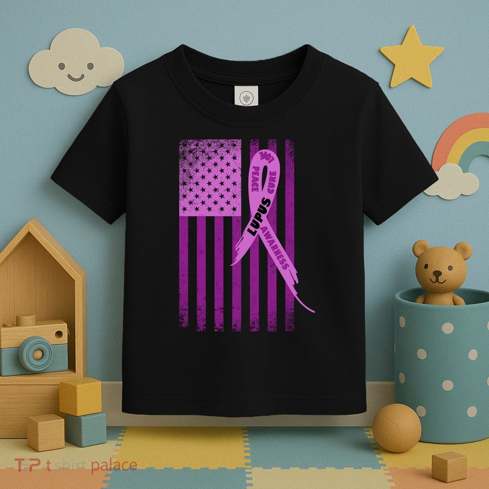 Lupus Awareness Flag Toddler T-Shirt