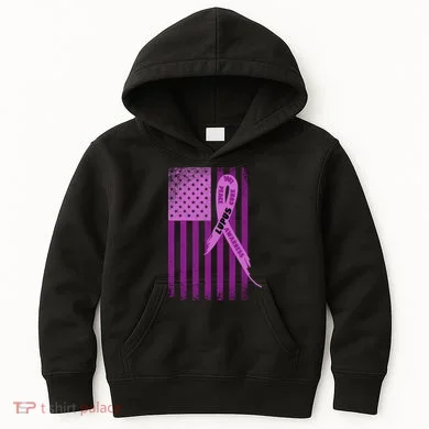 Lupus Awareness Flag Kids Hoodie