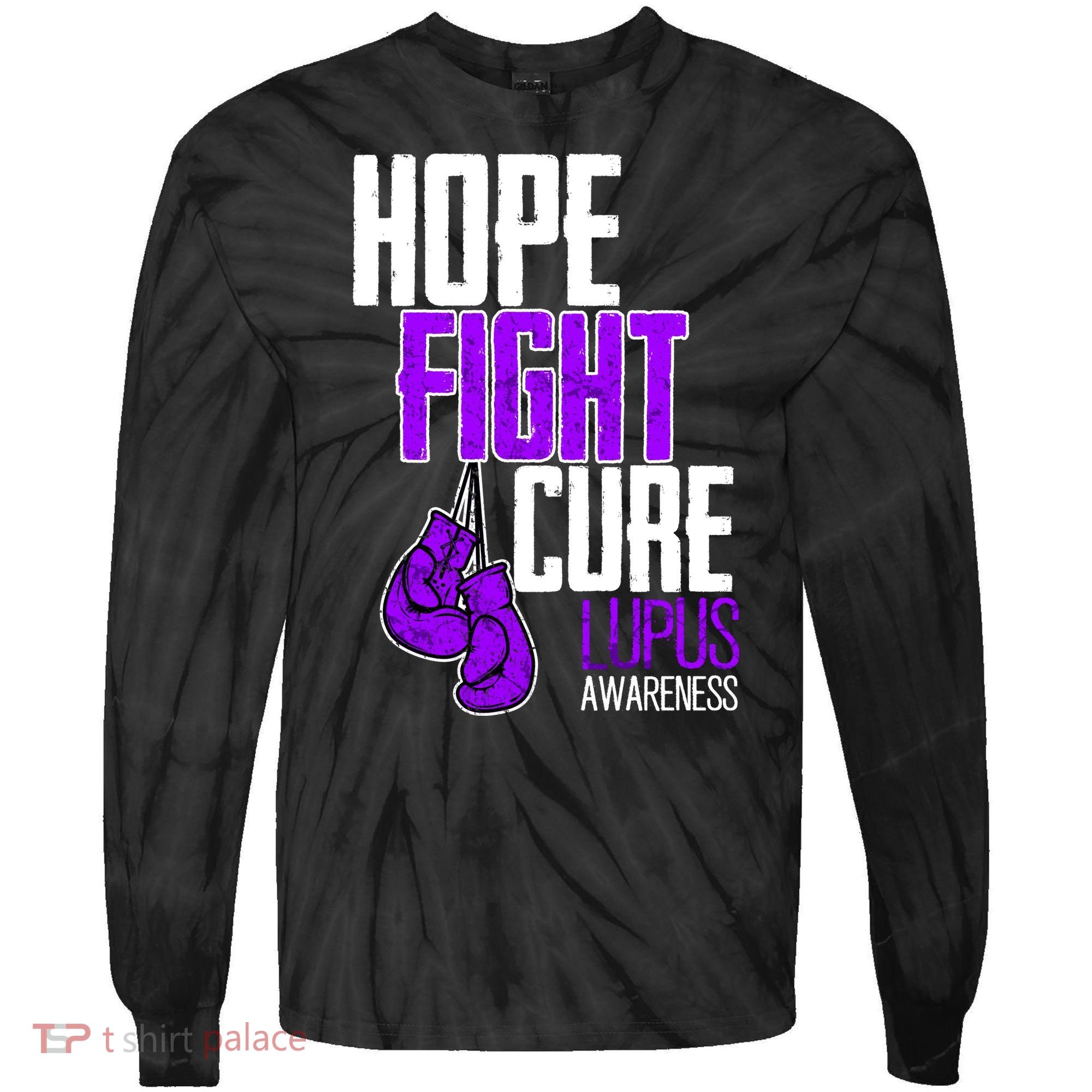 Lupus Awareness Hope Fight Cure Tie-Dye Long Sleeve Shirt