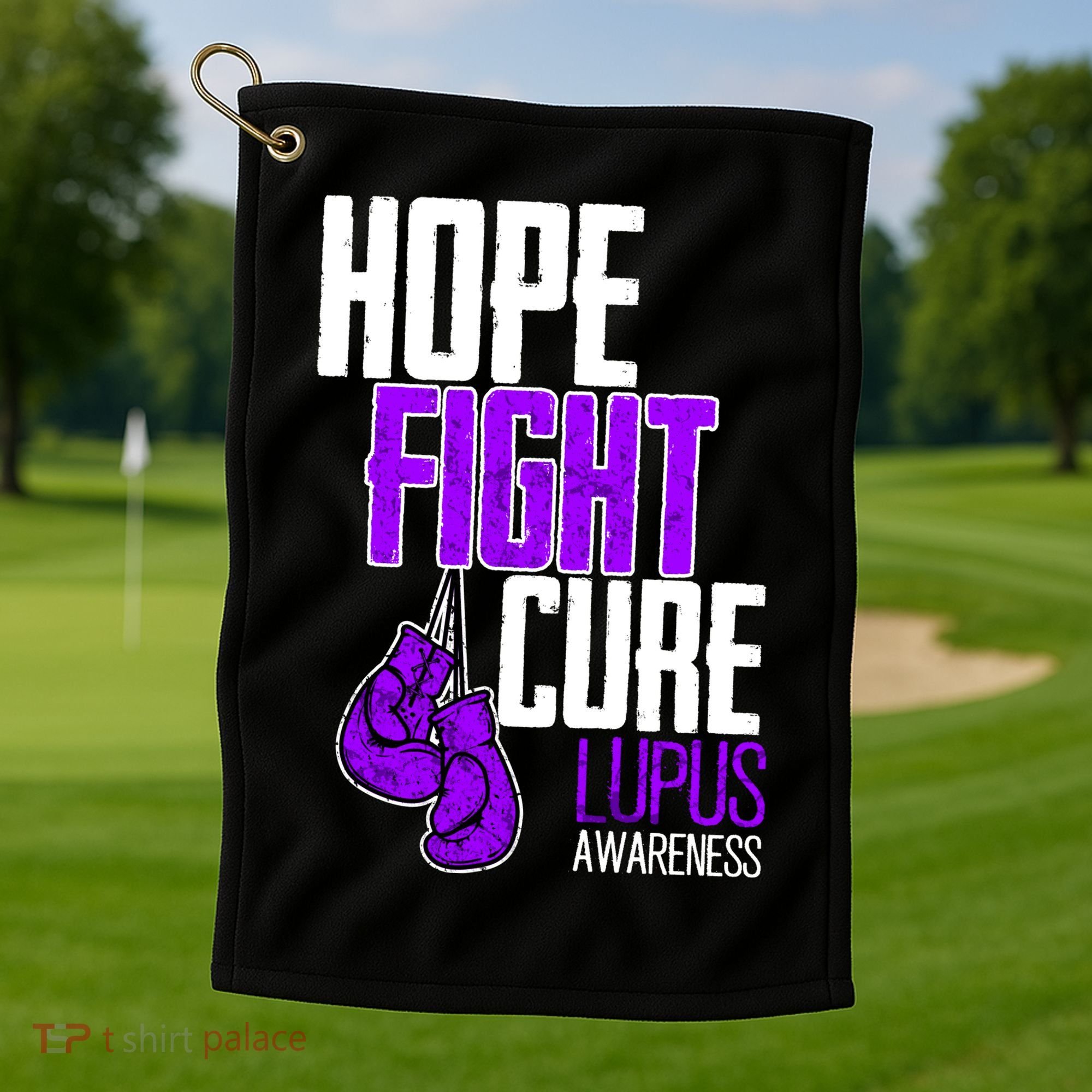Lupus Awareness Hope Fight Cure Golf Towel