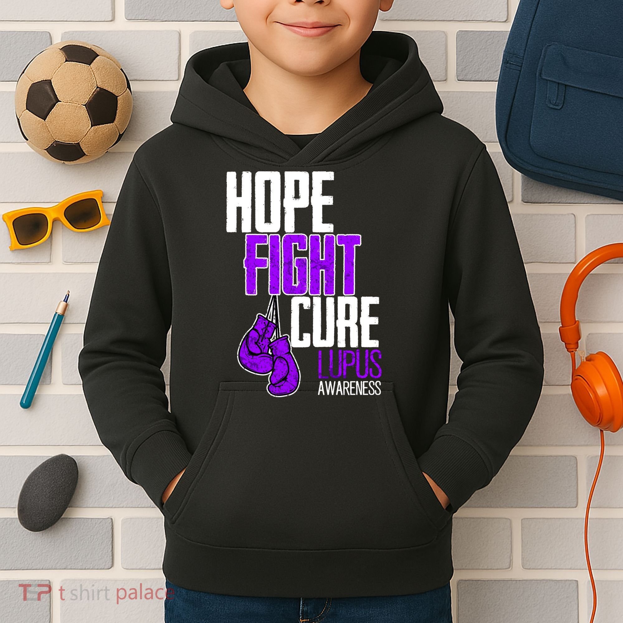 Lupus Awareness Hope Fight Cure Kids Hoodie
