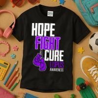 Lupus Awareness Hope Fight Cure Kids T-Shirt thumb 3
