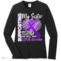 Lupus Awareness Love Support My Sister Women's Long Sleeve Shirt thumb 0