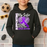Lupus Awareness Love Support My Sister Kids Hoodie thumb 2