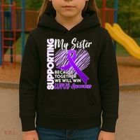 Lupus Awareness Love Support My Sister Kids Hoodie thumb 3