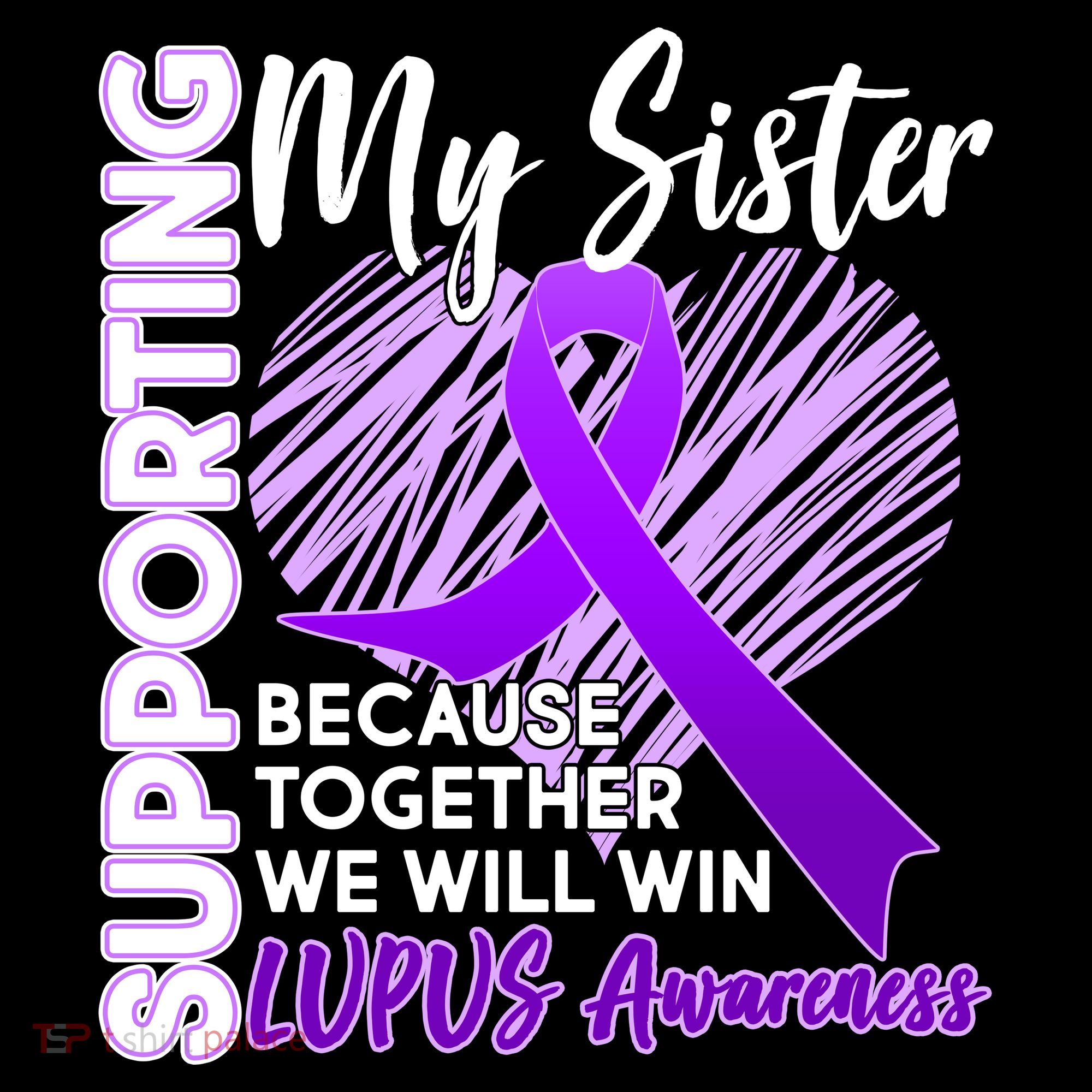 Lupus Awareness Love Support My Sister Kids Hoodie