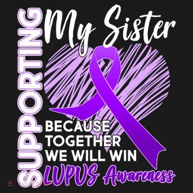 Lupus Awareness Love Support My Sister Kids Long Sleeve Shirt