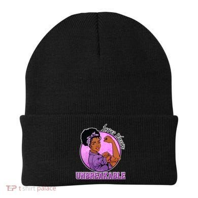 Lupus Awareness Warrior Unbreakable Beanie