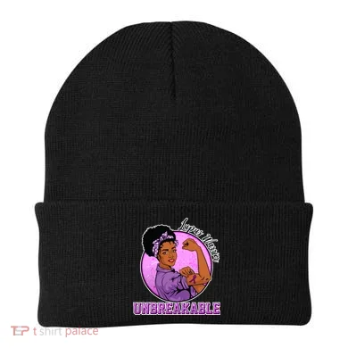 Lupus Awareness Warrior Unbreakable Beanie