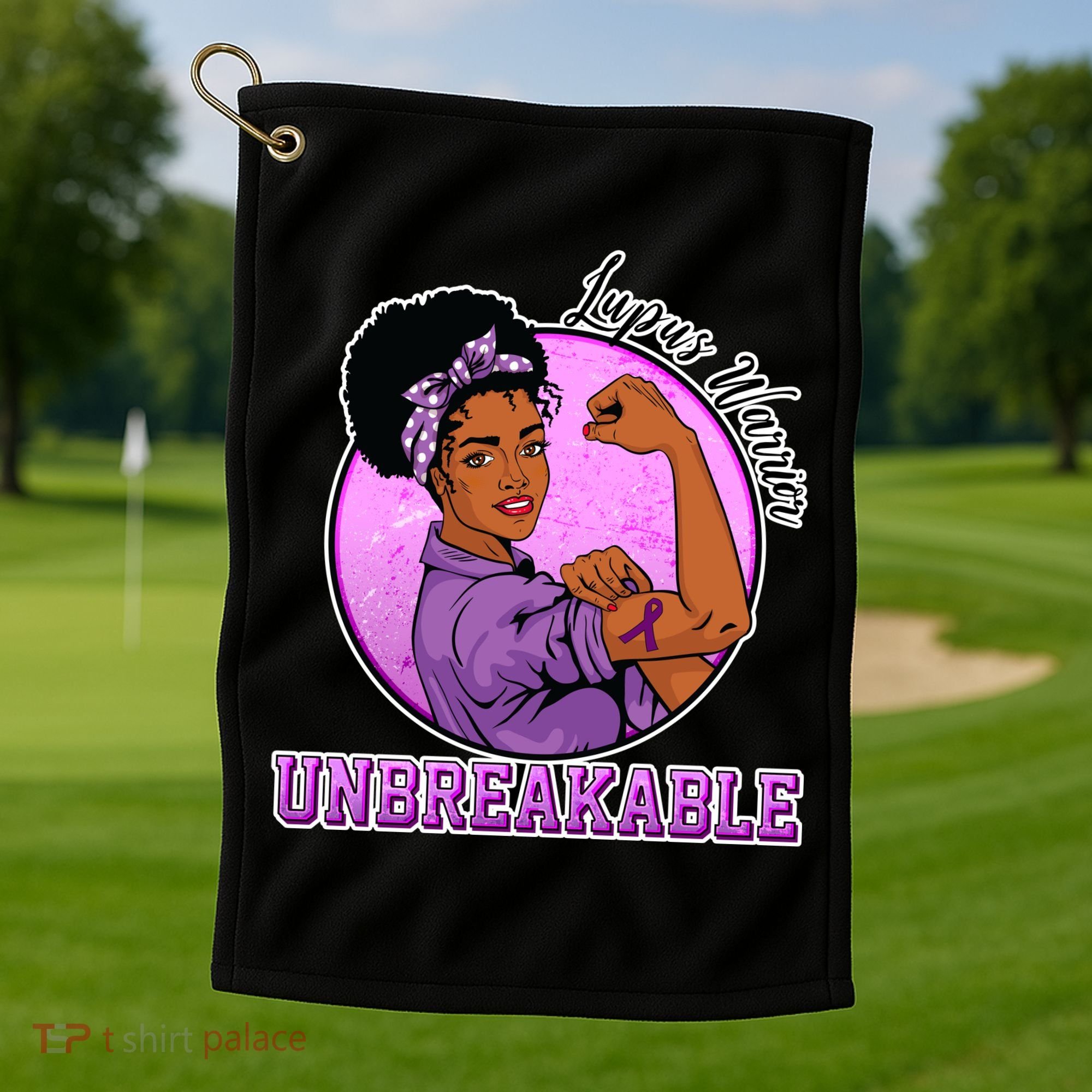 Lupus Awareness Warrior Unbreakable Golf Towel